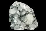 Wide, Gemmy Apophyllite Crystal Cluster - India #122102-1